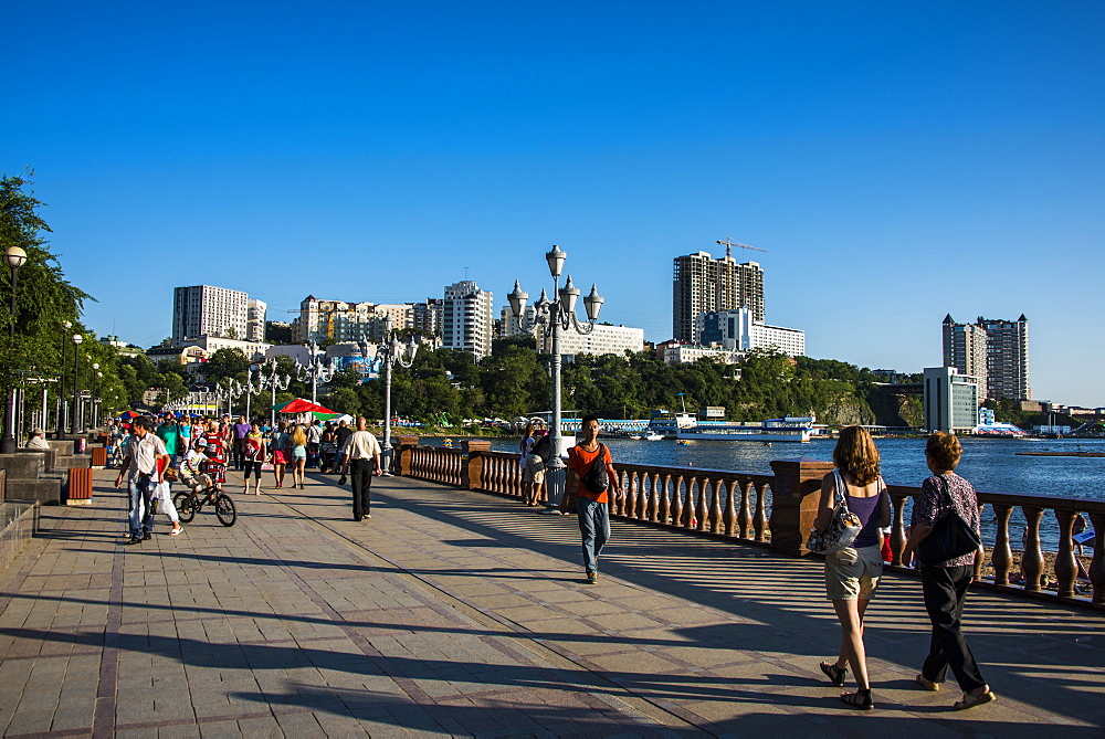 Sportivnaya Gavan boulevard, Vladivostok, Russia, Eurasia