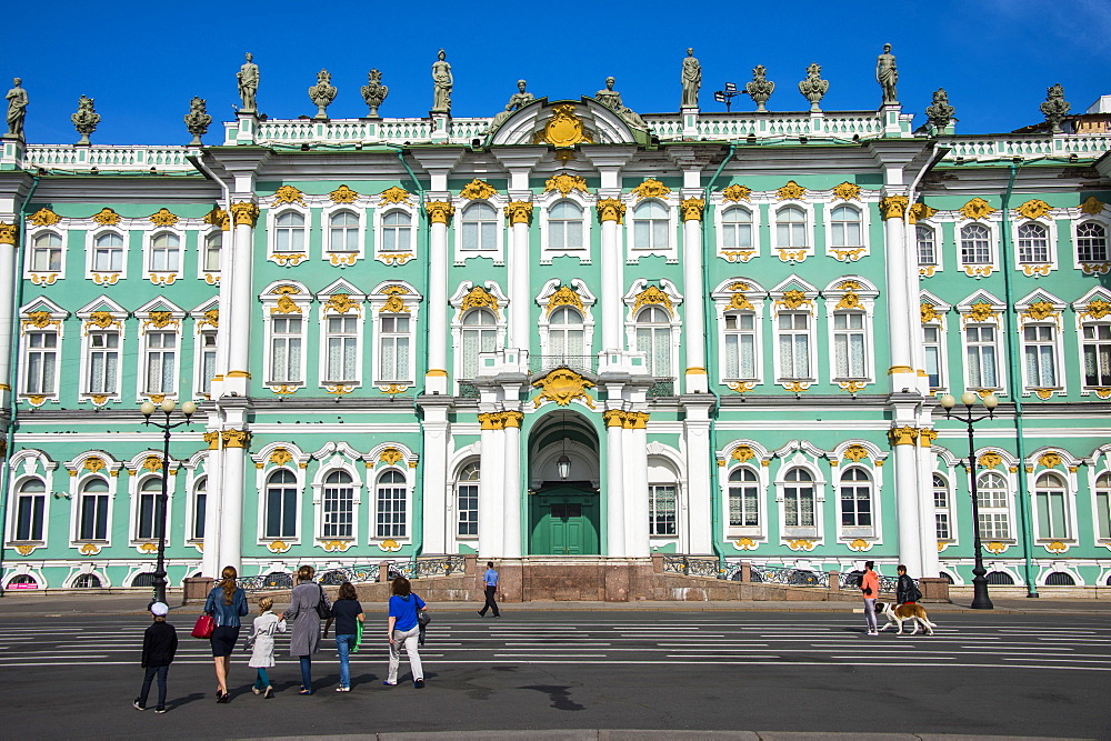 The Hermitage (Winter Palace), UNESCO World Heritage Site, St. Petersburg, Russia, Europe