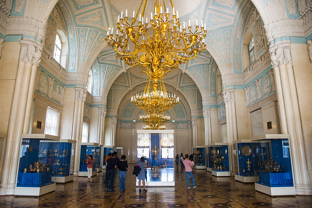 Inside the Hermitage (Winter Palace), UNESCO World Heritage Site, St. Petersburg, Russia, Europe