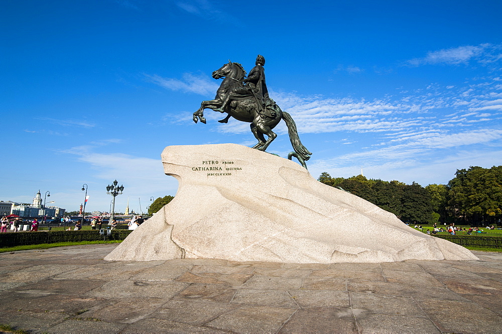 Bronze Horseman statue in St. Petersburg, Russia, Europe 