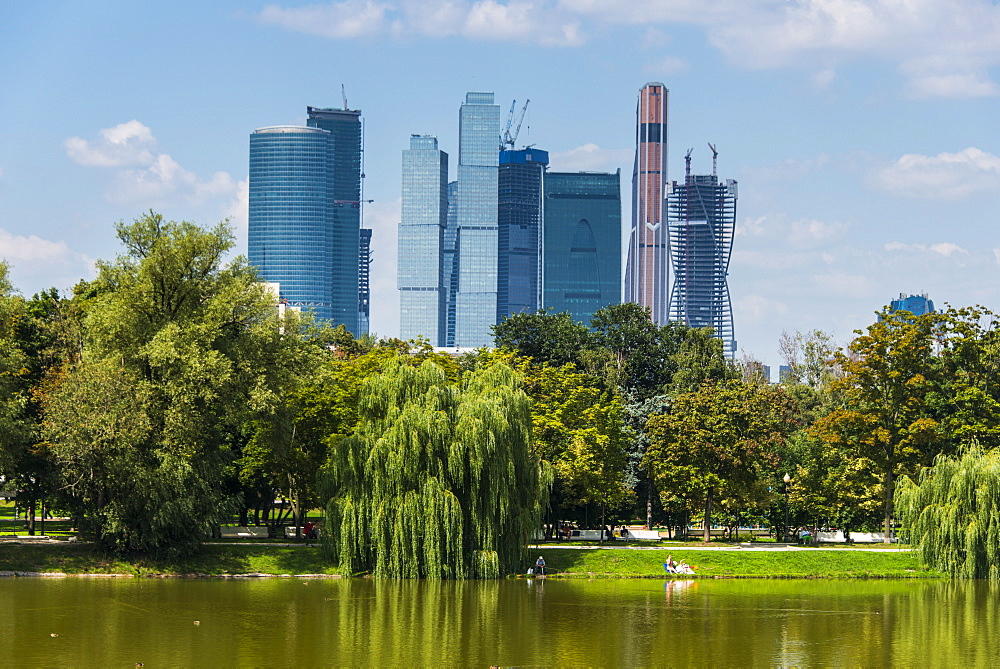 Skyscraper in Khamovniki district, Moscow, Russia, Europe 