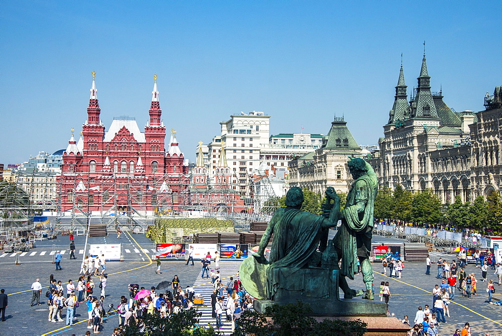 View over the Red Square, UNESCO World Heritage Site, Moscow, Russia, Europe 