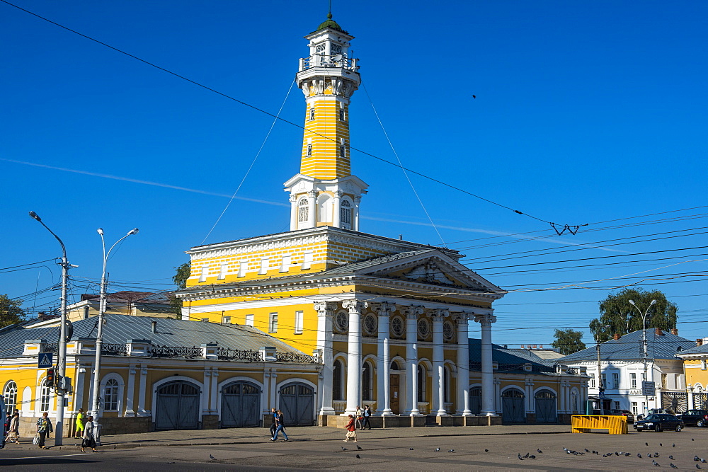 Fire tower on Susaninskaya Square, Kostroma, Golden Ring, Russia, Europe 