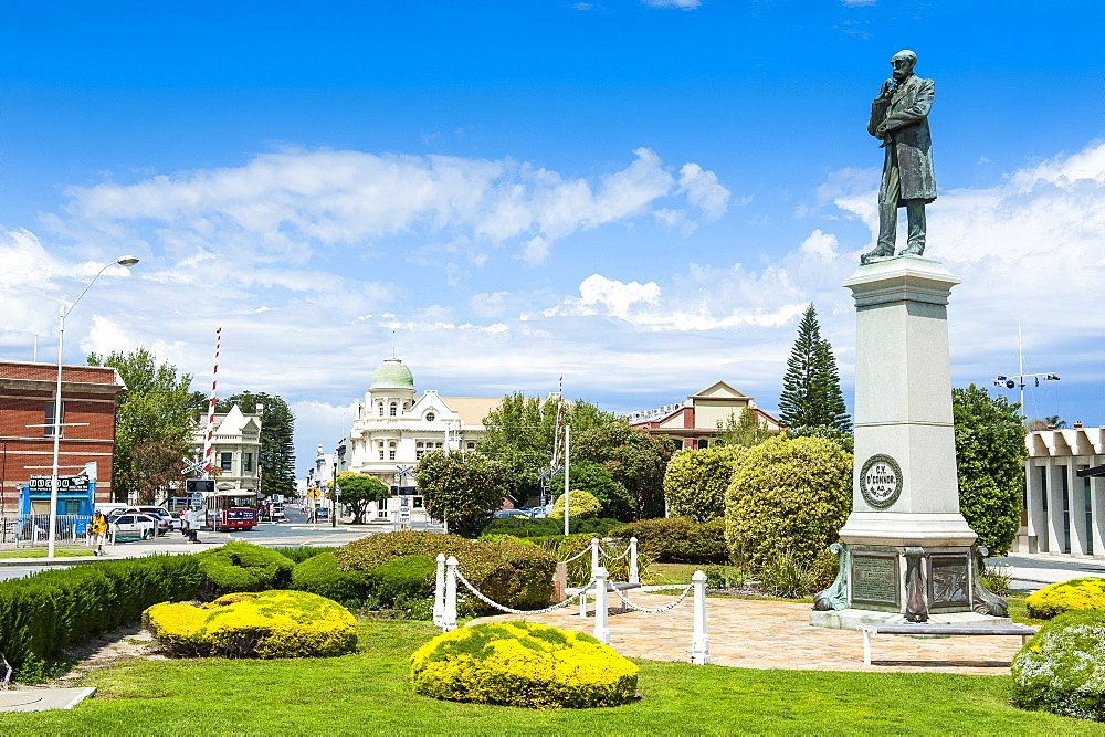 Statue of C. Y. O'Connor in the port of Fremantle, Western Australia, Australia, Pacific