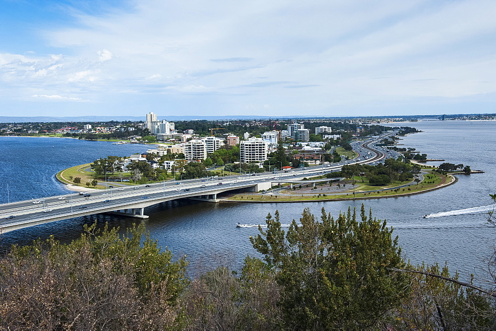 Lookout from Kings Park over South Perth, Western Australia, Australia, Pacific