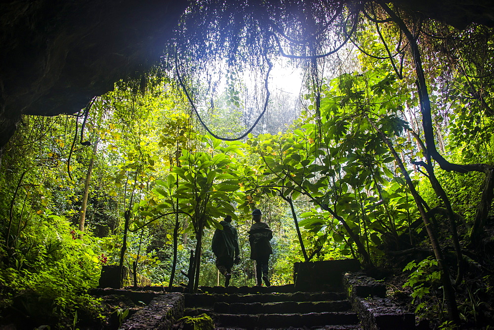 Cave system in the Virunga National Park, Rwanda, Africa