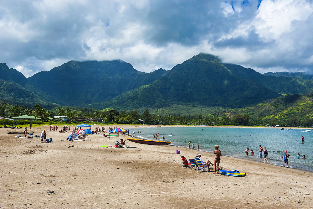 Bay of Hanalai on the island of Kauai, Hawaii, United States of America, Pacific