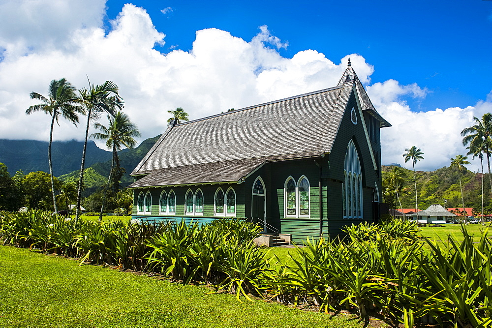 Wai'oli Hui'ia Church in Hanalai on the island of Kauai, Hawaii, United States of America, Pacific