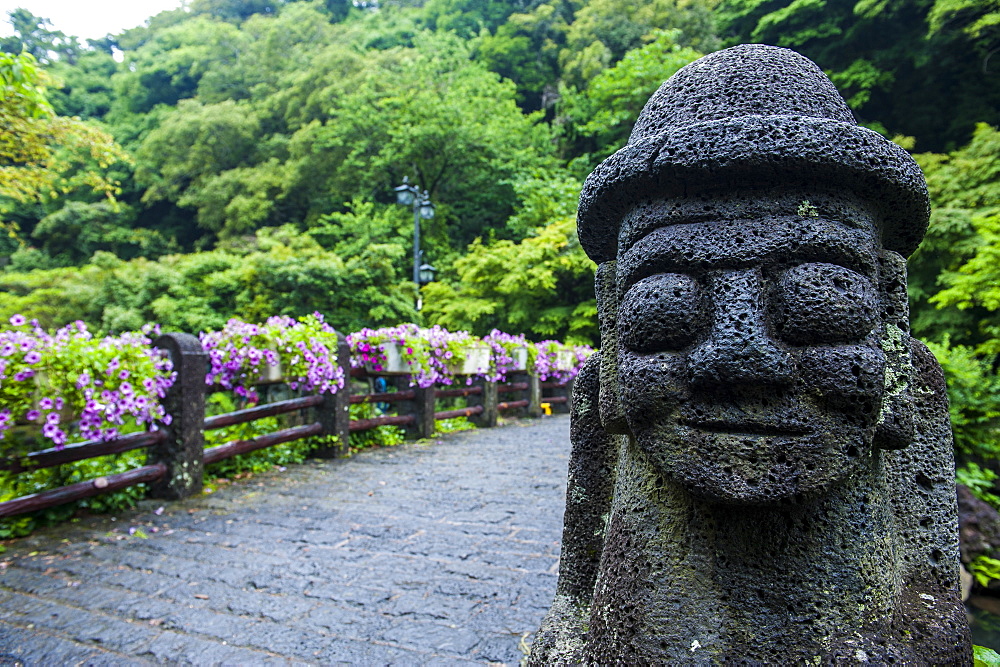 Basalt statue in Seogwipo, island of Jejudo, UNESCO World Heritage Site, South Korea, Asia