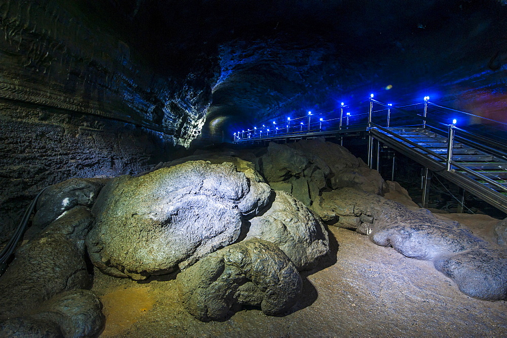 Manjanggul longest lava tube system in the world on the island of Jejudo, UNESCO World Heritage Site, South Korea, Asia