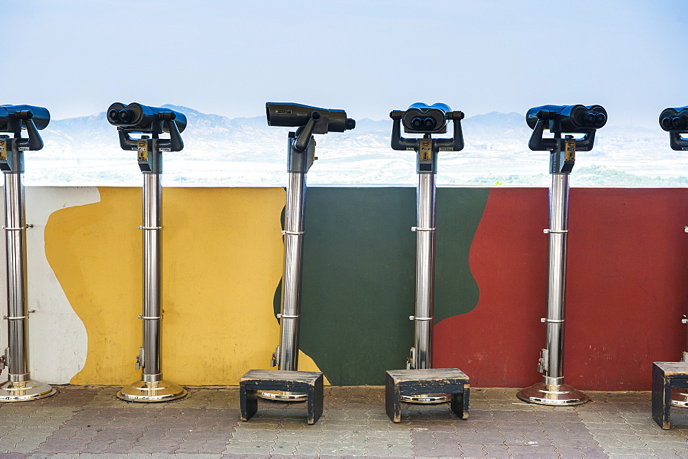 Viewing platform at the high security border between South and North Korea, Panmunjom, South Korea, Asia