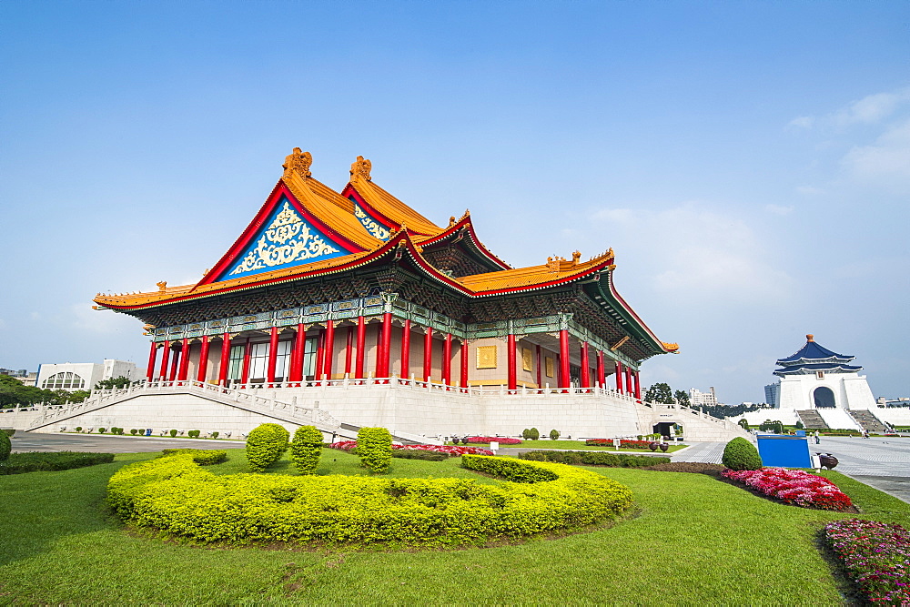 National concert hall on the grounds of the Chiang Kai-Shek memorial hall, Taipeh, Taiwan