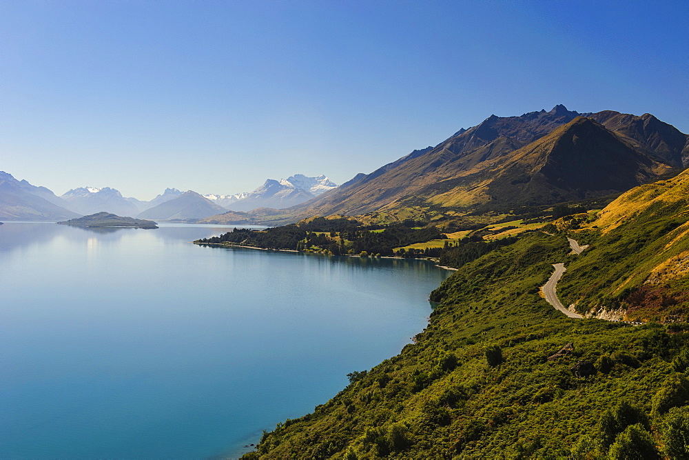 Turquoise water of Lake Wakaipu, around Queenstown, South Island, New Zealand