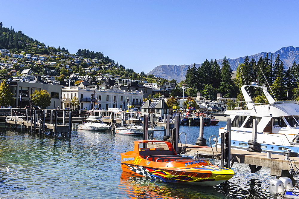 The harbour of Queenstown, Otago, South Island, New Zealand, Pacific