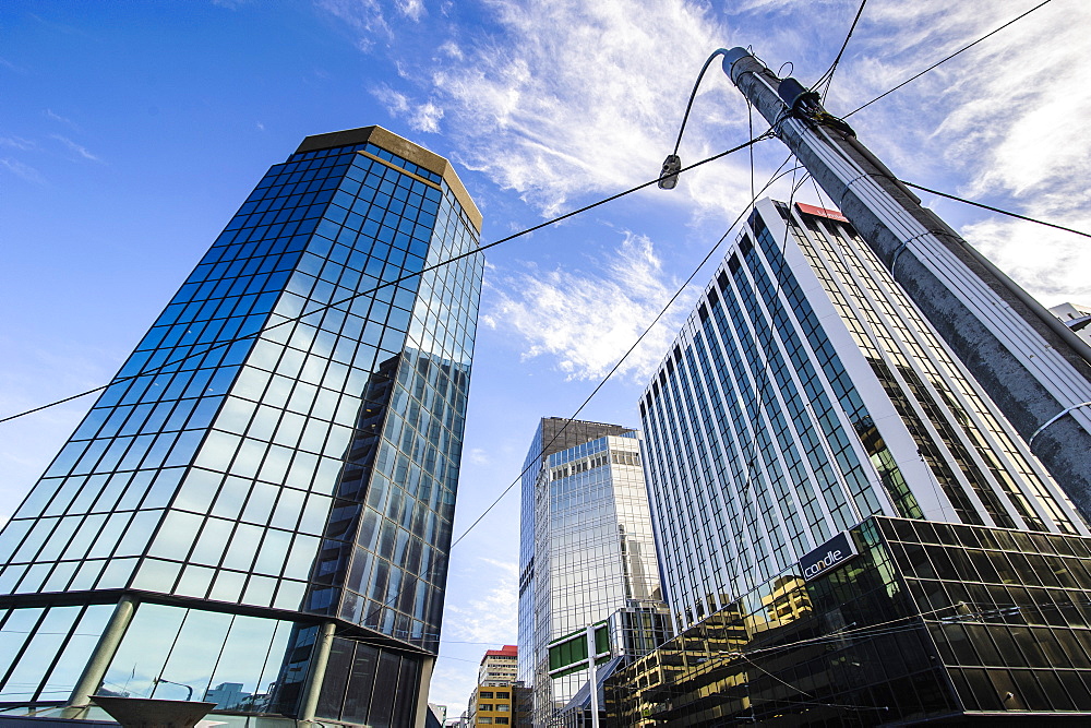 Central business district of Wellington, North Island, New Zealand, Pacific