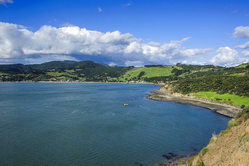 View of the Arai-Te-Uru Recreation Reserve, south end of Hokianga harbour, Northland, North Island, New Zealand, Pacific