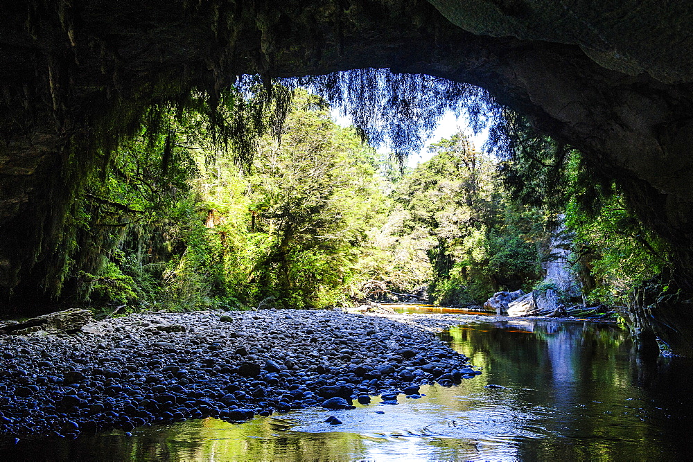 Moria Gate Arch in the Oparara Basin, Karamea, West Coast, South Island, New Zealand, Pacific