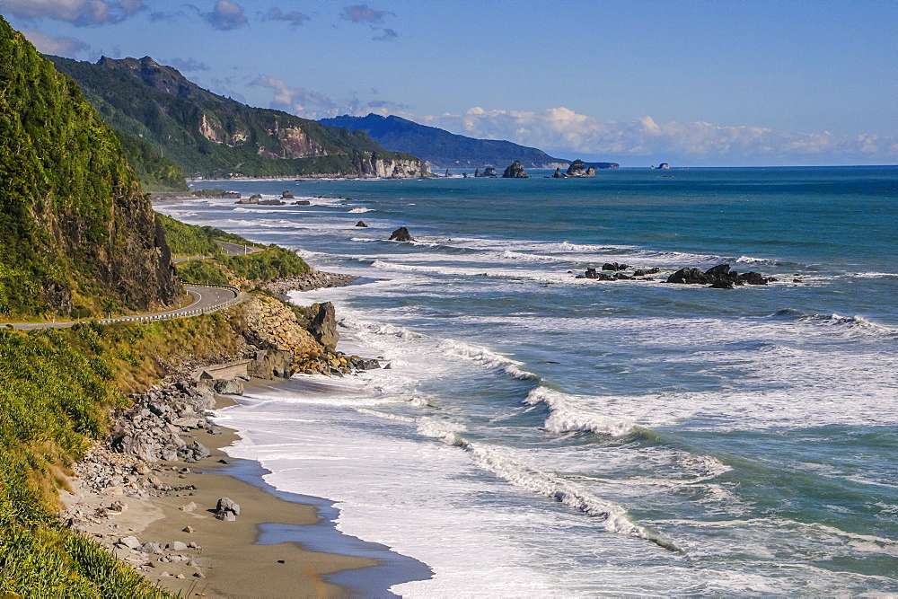 The untouched west coast of South Island between Greymouth and Westport, West Coast, South Island, New Zealand, Pacific