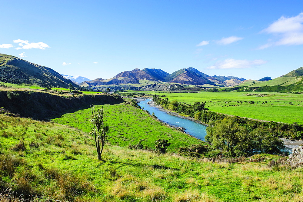 Pretty scenery around the Lewis River, South Island, New Zealand, Pacific 