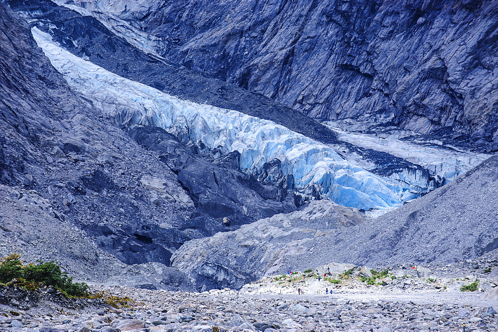 Mouth of the Franz-Joseph Glacier, Westland Tai Poutini National Park, Southern Alps, UNESCO World Heritage Site, South Island, New Zealand, Pacific 