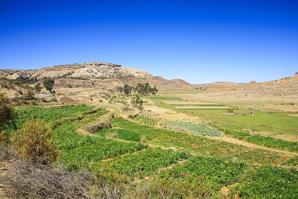 Mountain landscape along the road from Asmara to Qohaito, Eritrea, Africa