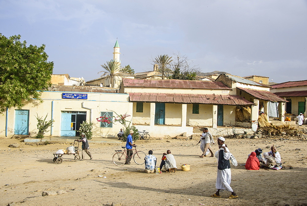 Street scene in the town of Keren, Eritrea, Africa