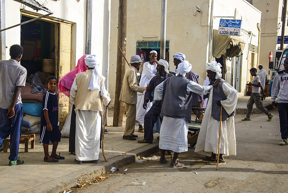 Street scene in the town of Keren, Eritrea, Africa