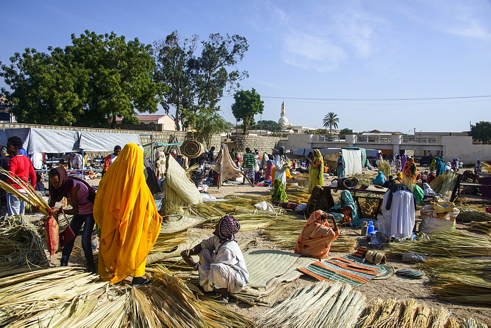 Women selling their goods at the colourful Monday market of Keren, Eritrea, Africa