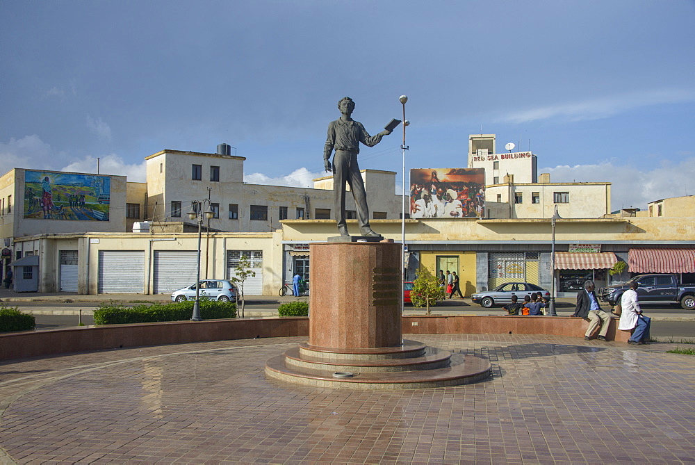 Pushkin statue in Asmara, capital of Eritrea, Africa