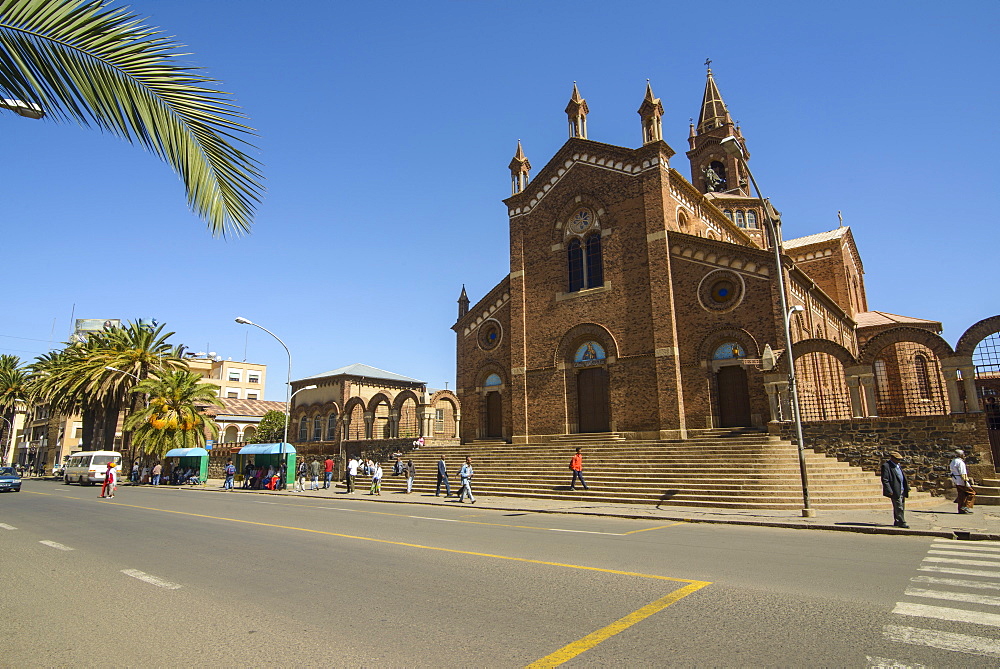 St. Mary's Catholic Cathedral on Harnet Avenue, Asmara, capital of Eritrea, Africa