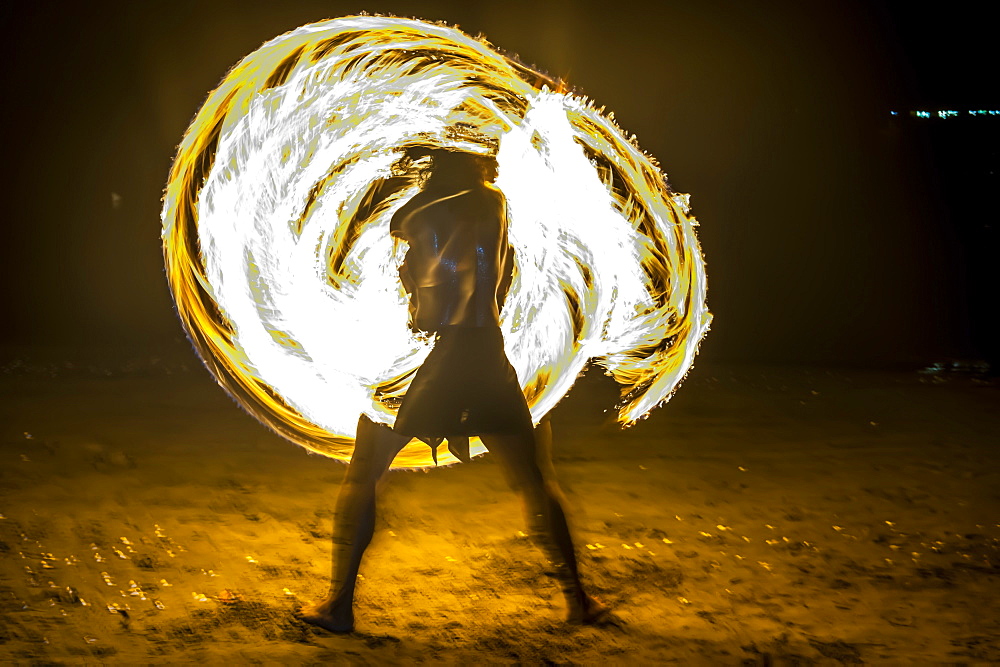 Traditional Firedance, Viti Levu, Fiji, South Pacific, Pacific