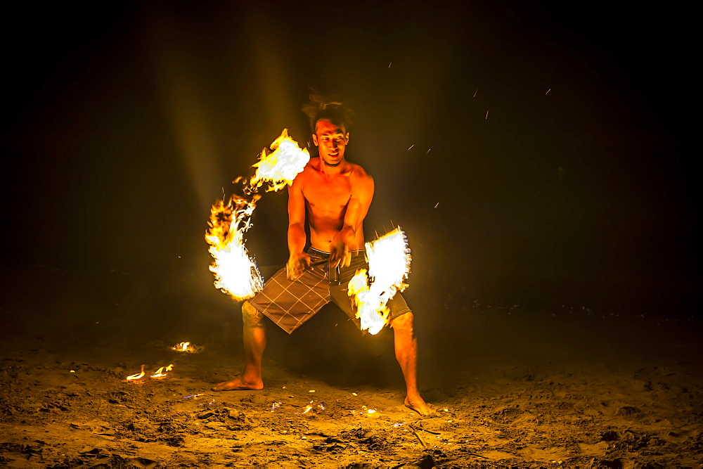 Traditional Firedance, Viti Levu, Fiji, South Pacific, Pacific