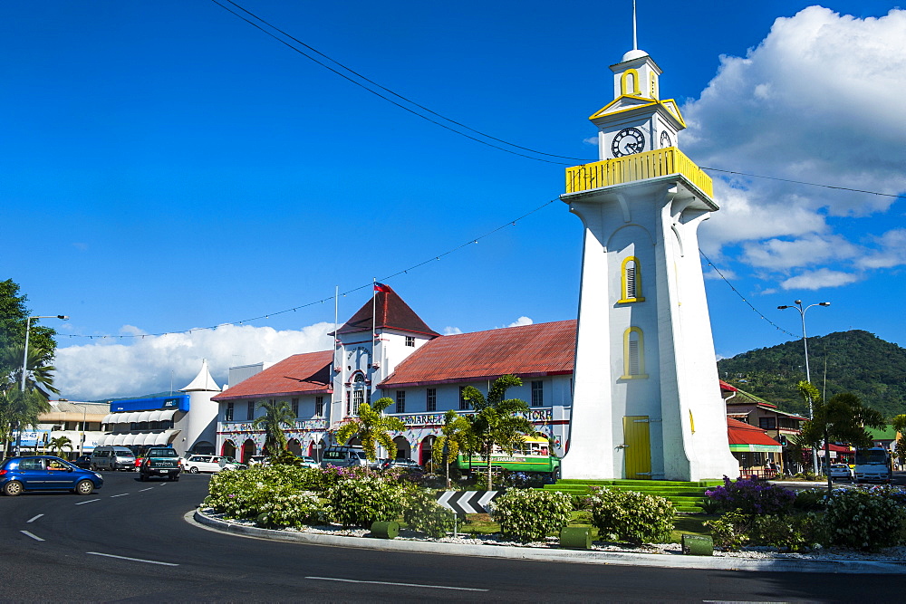 Clock tower in downtown Apia, Upolu, Samoa, South Pacific, Pacific