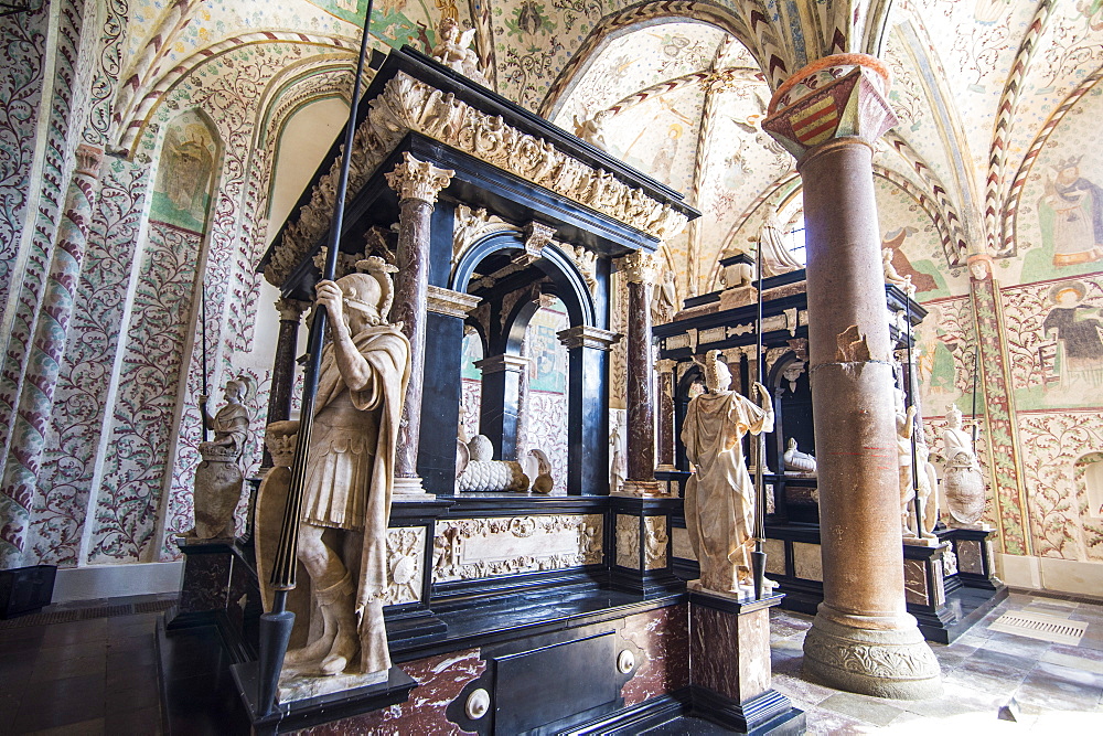 Sepulchral monument in the Cathedral of Roskilde, UNESCO World Heritage Site, Denmark, Scandinavia, Europe