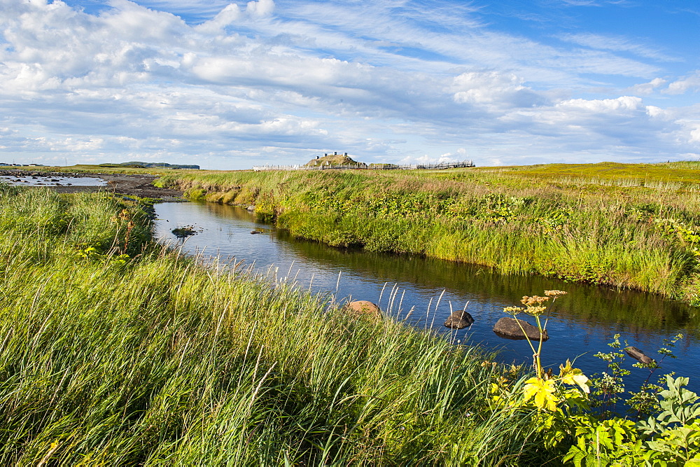 Norse settlement, L'Anse aux Meadows National Historic Site, UNESCO World Heritage Site, only Viking site in America, Newfoundland, Canada, North America