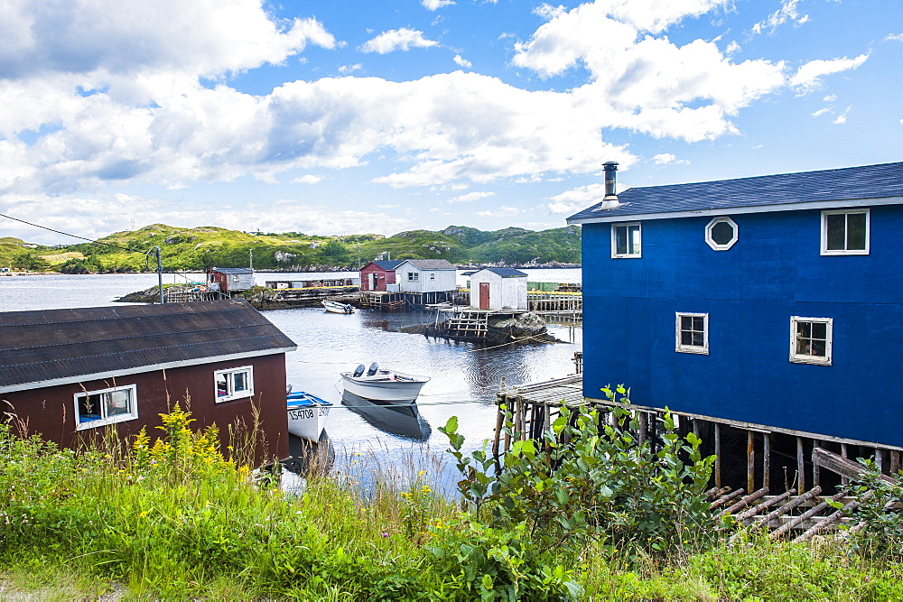 Fishing cabins in Rose Blanche, Newfoundland, Canada, North America