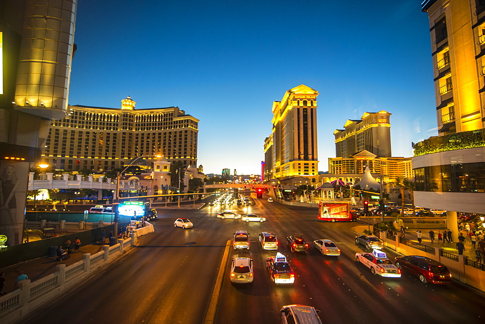 View over The Strip, Las Vegas, Nevada, United States of America, North America