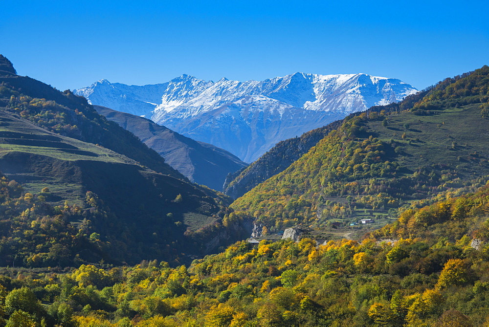 The Caucasian Mountains in fall, Chechnya, Caucasus, Russia, Europe