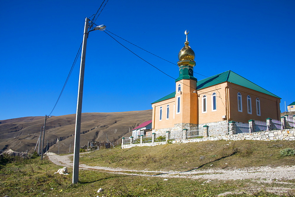 Mosque in the Dagestan Mountains, Dagestan, Caucasus, Russia, Europe