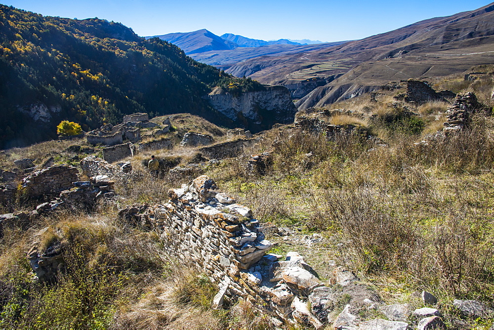 Old ruined city of Kho, Dagestan Mountains, Dagestan, Caucasus, Russia, Europe