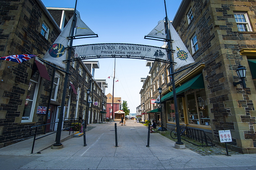 Entrance to the Privateers Wharf, Halifax, Nova Scotia, Canada, North America