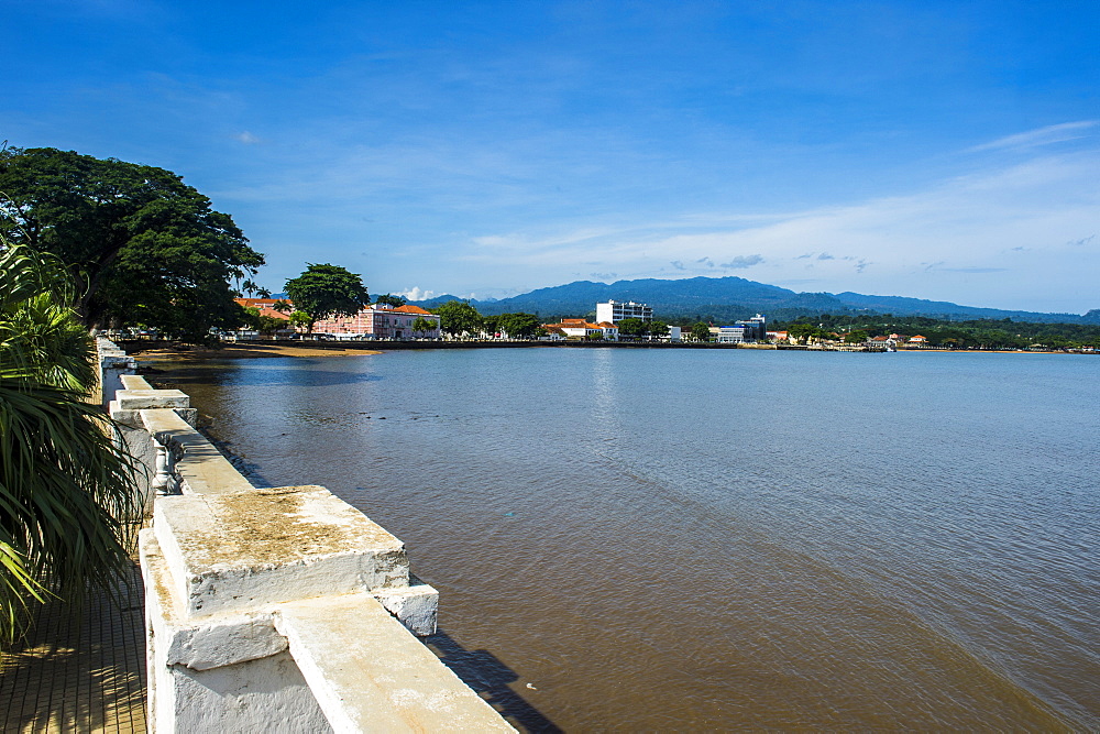 View over the bay of the City of Sao Tome, Sao Tome and Principe, Atlantic Ocean, Africa