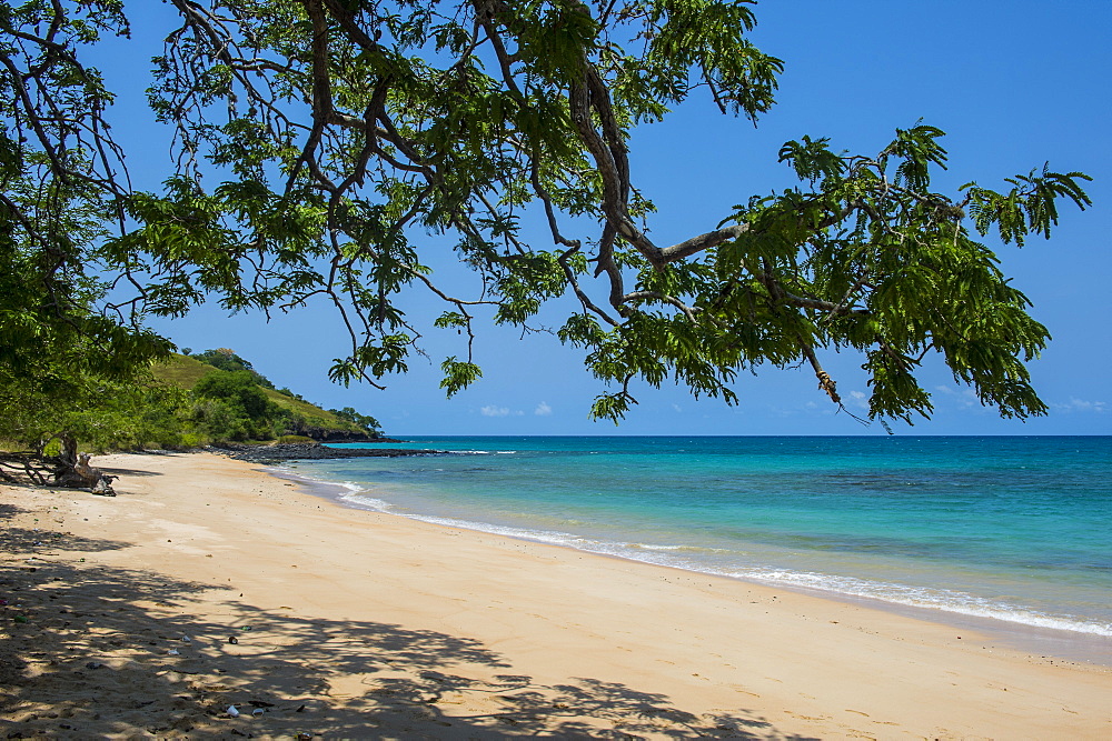 Beach Praia dos Tamarindos in northern Sao Tome, Sao Tome and Principe, Atlantic Ocean, Africa