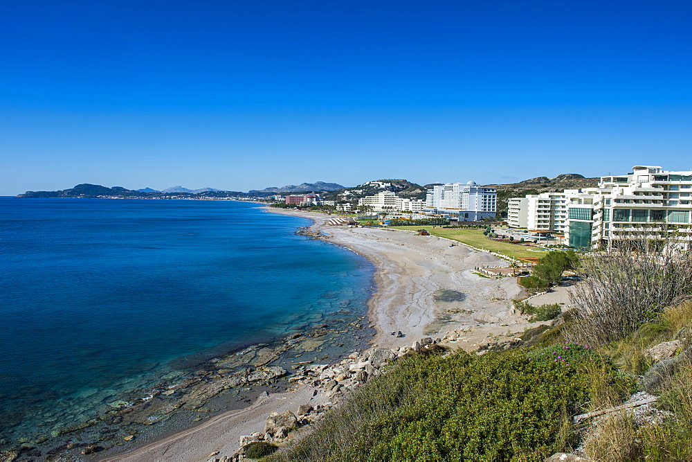 Kalithea beach, Rhodes, Dodecanese Islands, Greek Islands, Greece, Europe