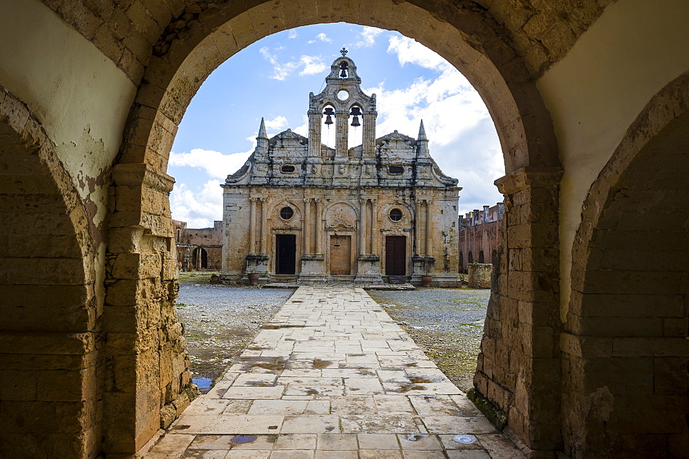 Historical Arkadi monastery, Crete, Greek Islands, Greece, Europe