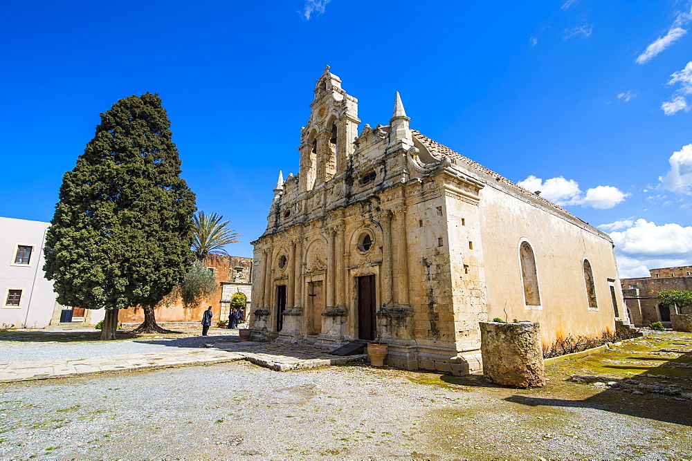 Historical Arkadi monastery, Crete, Greek Islands, Greece, Europe