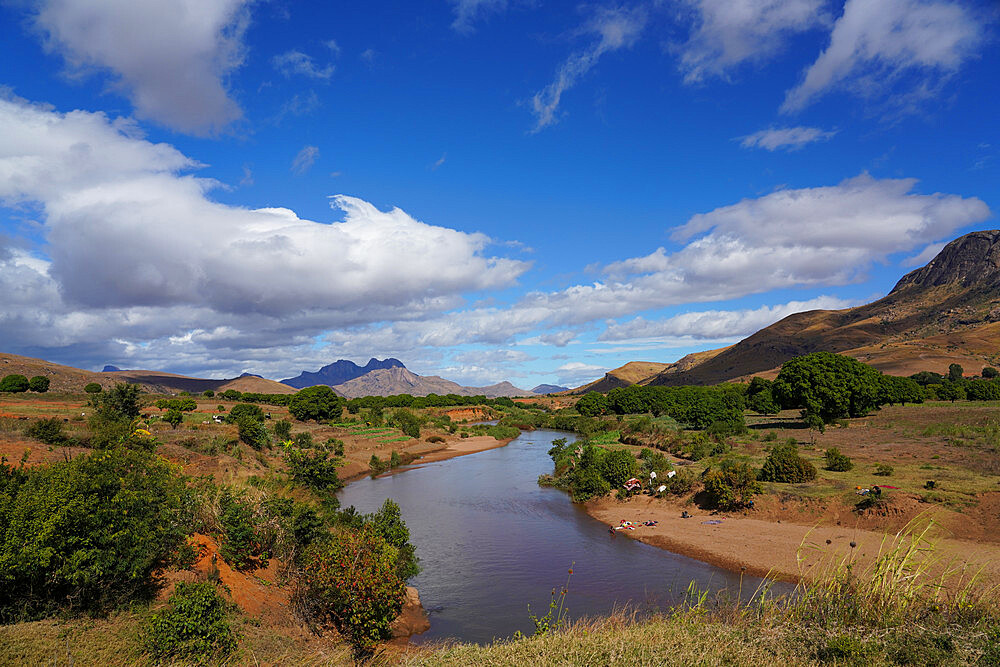 Landscape on the RN7 close to Ambalavao, Fianarantsoa province, Ihorombe Region, Southern Madagascar, Africa