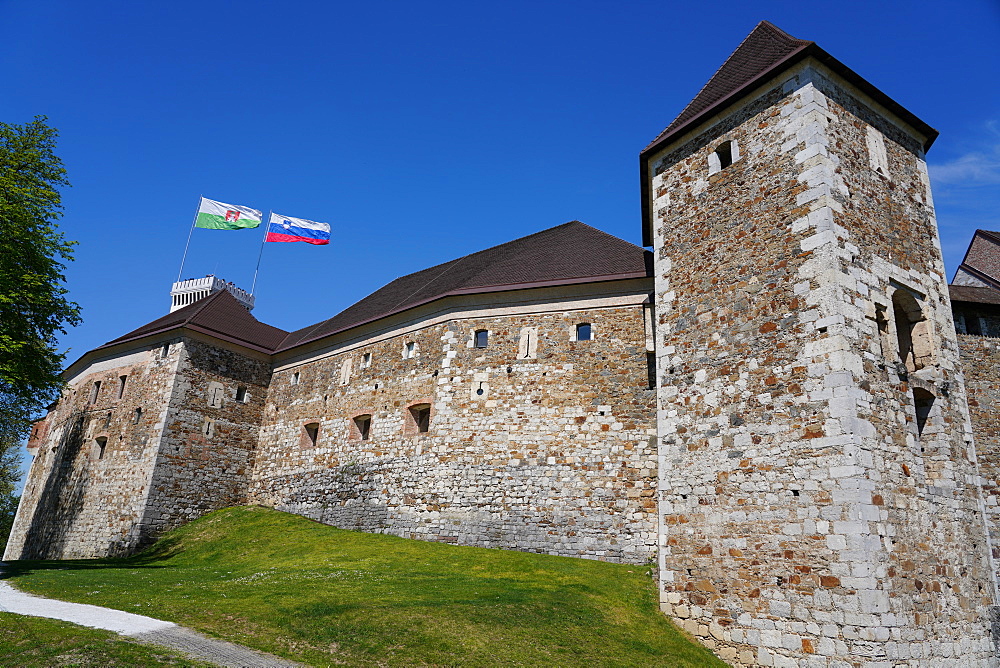 Ljubljana Castle Walls, Ljubljana, Slovenia, Europe