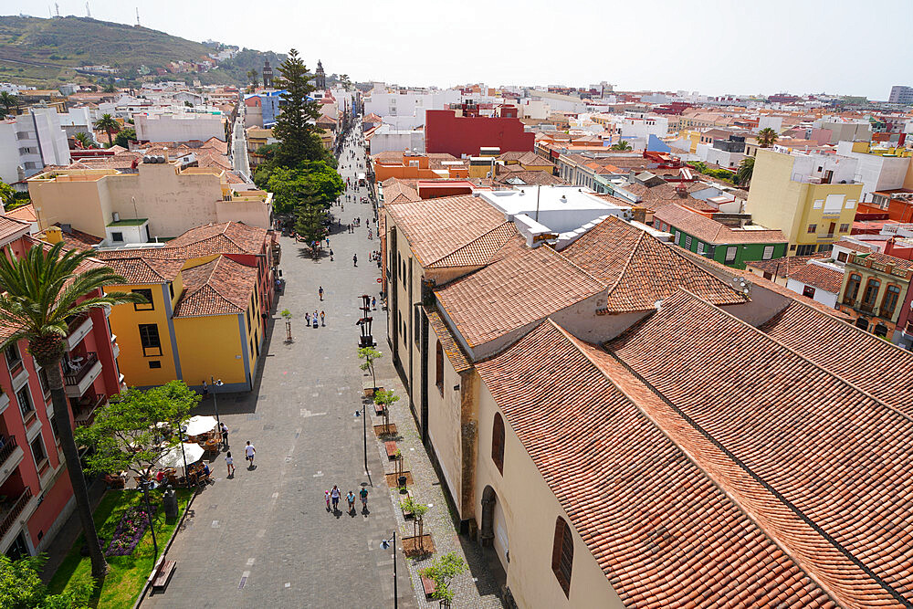 San Cristobal de La Laguna seen from the tower of the Immaculate Conception church, Tenerife, Canary Islands, Spain, Atlantic, Europe