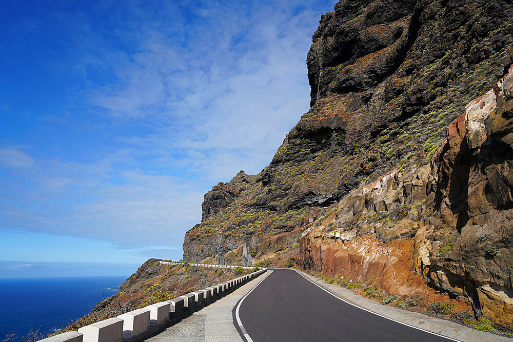 The road to Punta de Teno Lighthouse, Tenerife, Canary Islands, Spain, Atlantic, Europe